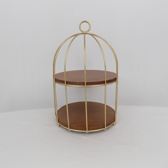 Ashland Fall Blush Romance Bird Cage Display Two Tier Shelf Tabletop Decor 12.5" - Picture 3 of 9